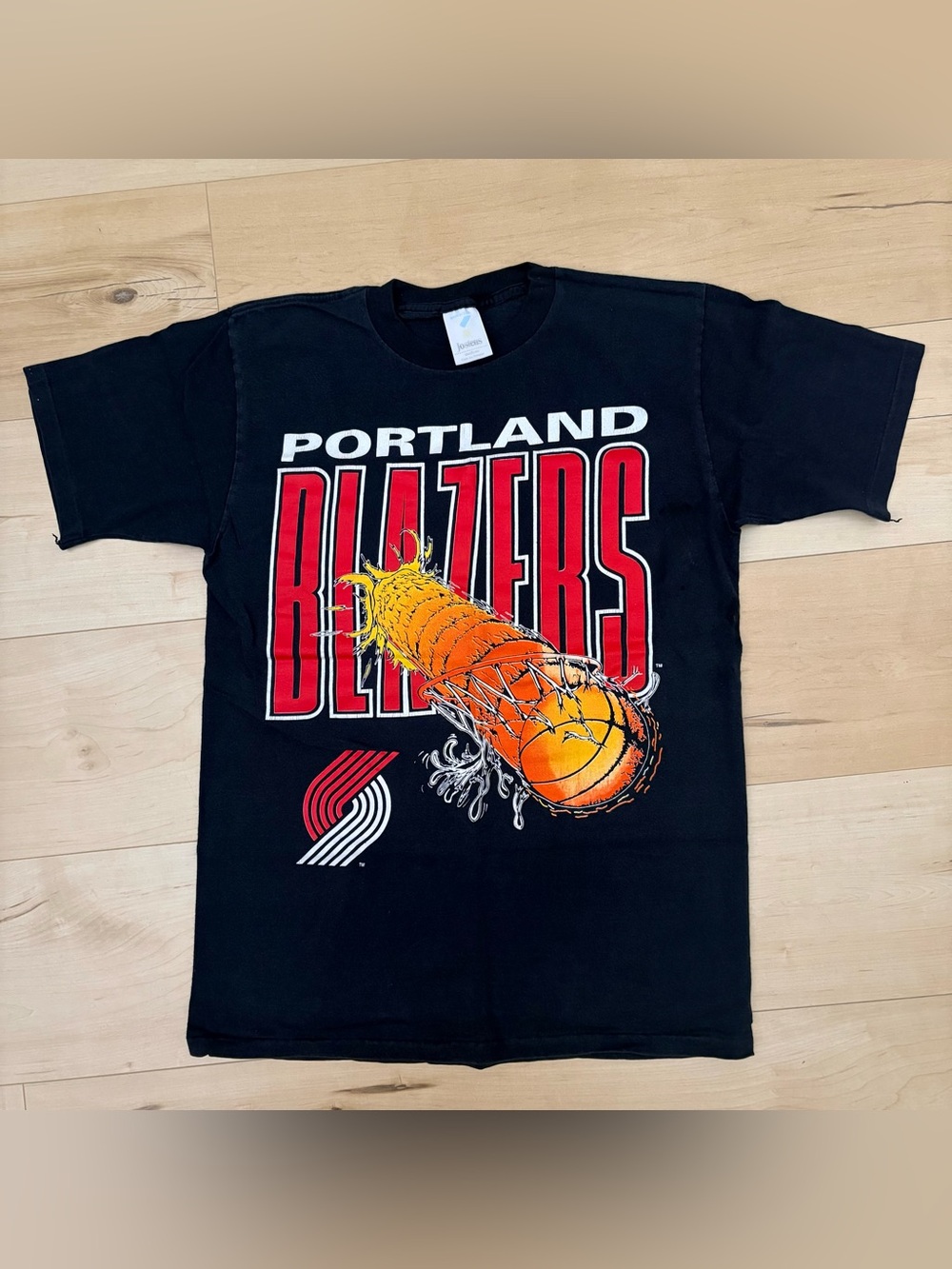 Vintage 90’s Portland Trail Blazers NBA Graphic Single Stitch T Shirt Sz M